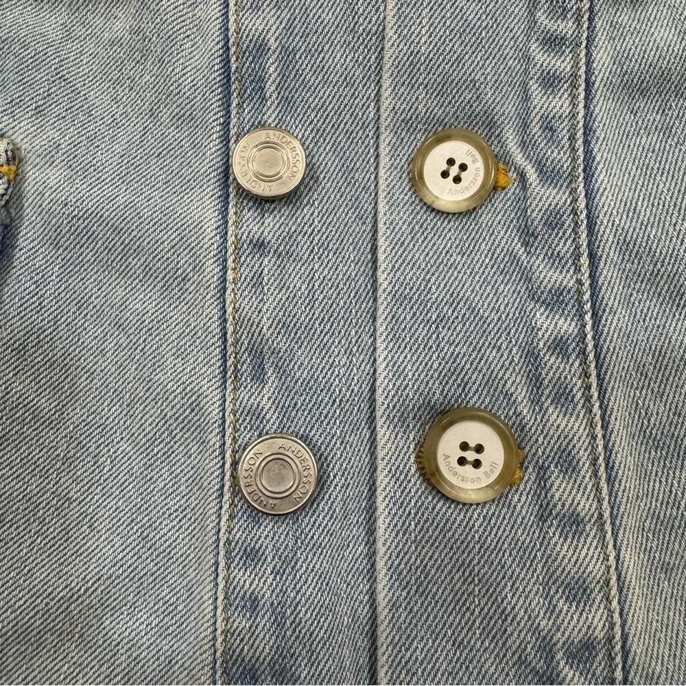 NWT Andersson Bell Skirt Size 26 XS-Small Blue Apron Pleated Denim Mini Skirt - Picture 5 of 13
